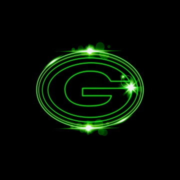 Green Bay Packers, Black background, Logo, NFL team, American football team