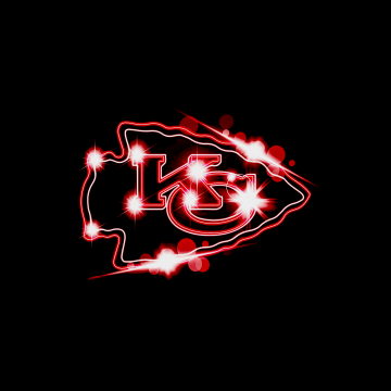 Kansas City Chiefs, AMOLED, NFL team, American football team, Black background