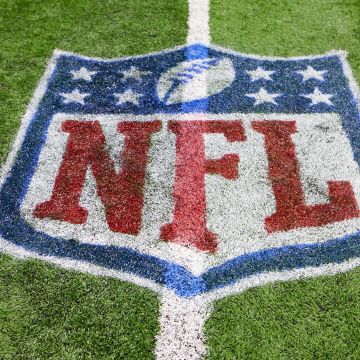 NFL, Logo, 5K, 8K, Grass field