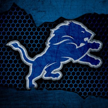 Detroit Lions, American football team, NFL team, Blue background