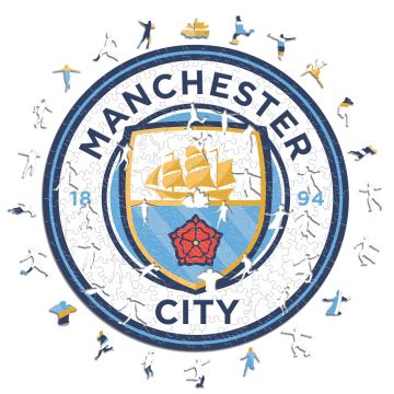 Manchester City FC, Crest, White background, NFL team, Football team, 5K