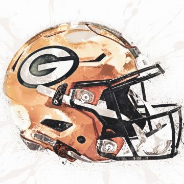 Green Bay Packers, Helmet, NFL team, 5K, American football team, White background