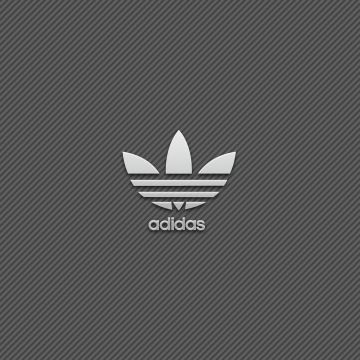 Adidas, Logo, Monochrome background