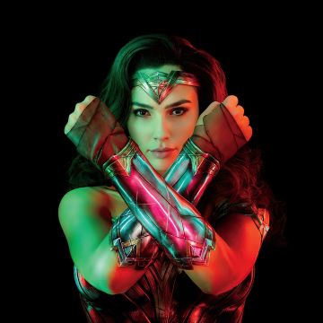 Wonder Woman 1984, AMOLED, Gal Gadot, DC Comics, 2020 Movies, Black background, Diana Prince