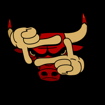 Chicago Bulls, Minimalist, Black background, AMOLED, 5K, Basketball team