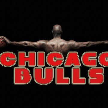 Chicago Bulls, Basketball player, Dark background