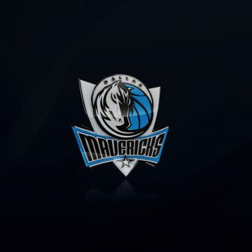 Dallas Mavericks, Basketball team, Logo, NBA, 5K, Dark background