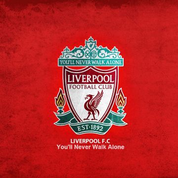 Liverpool FC, Logo, Football club, Red background, 5K