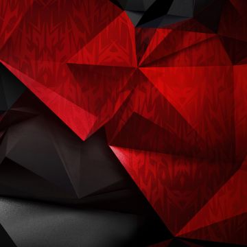 Red abstract, Polygonal, 5K, Black abstract