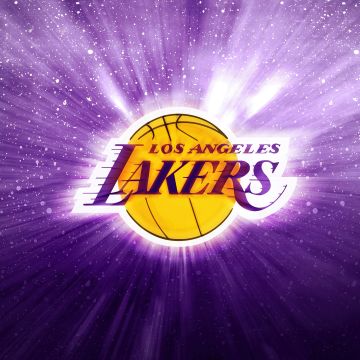 Los Angeles Lakers, NBA, Logo, Basketball team, 5K, Purple background
