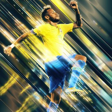 Neymar Jr, Abstract background, Brazilian Football Player, 5K
