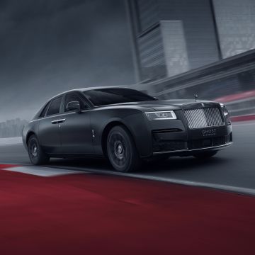 Rolls-Royce Black Badge Ghost, Race track, 5K, 8K