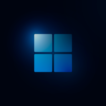 Blue aesthetic, Windows 11, Dark background, Stock, 5K