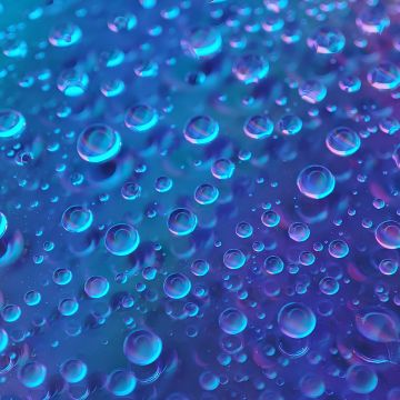 Water droplets, Blue aesthetic, Closeup Photography, Macro, Rain droplets, 5K