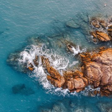 Seashore, Rock formation, Beach, Rocks, Aerial view