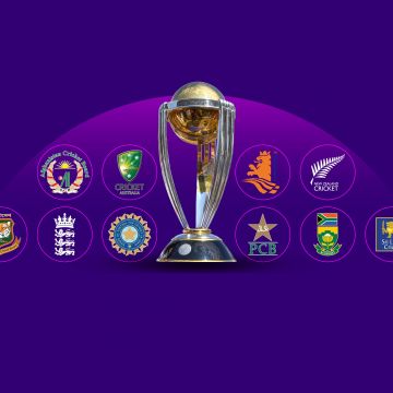 Cricket World Cup, Purple background