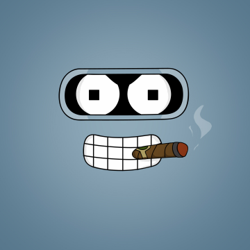 Bender (Futurama), Minimalist, Funny, Cartoon