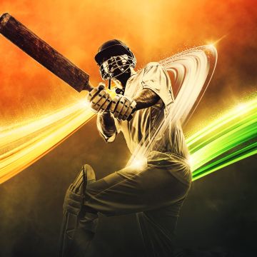 Cricket, Batsman, Indian Flag, Cricketer