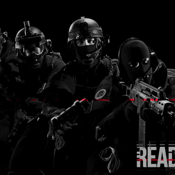 Ready or Not, Game Art, Black background, Police, SWAT