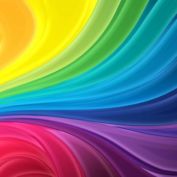 Rainbow colors, Colorful, Multicolor, Waves, Aesthetic, 5K