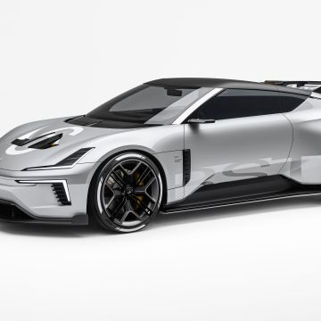 Polestar Concept BST, 2024, 8K, Electric Race Cars, 5K, White background