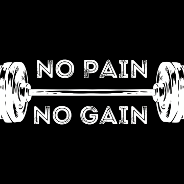 No pain No gain, Gym, Motivational quotes, 5K, Black background, AMOLED, Minimalist