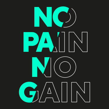 No pain No gain, Typography, Dark background, Motivational quotes, Gym