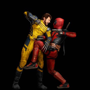 Deadpool & Wolverine, Black background, AMOLED, Movie poster, 5K, 2024 Movies, Marvel Superheroes