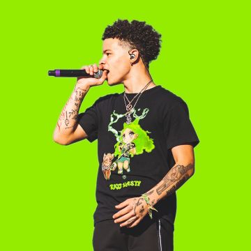 Lil Mosey, Live concert, Green background, 5K, American rapper