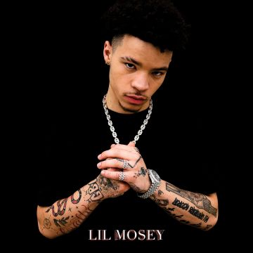 Lil Mosey, Black background, 5K, American rapper, AMOLED