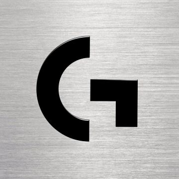 Logitech, Logo, Grey background