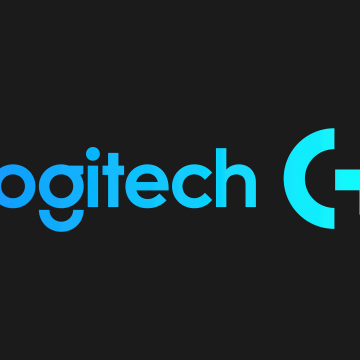 Logitech, Dark background, Logo, 5K