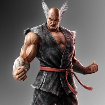 Heihachi Mishima, 8K, Tekken 7, Grey background, 5K