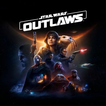 Star Wars Outlaws, Key Art, 2024 Games, PlayStation 5, PC Games, Video Game, 5K, 8K, Black background, Game Art