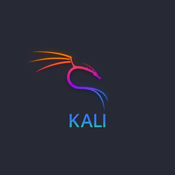 Kali Linux, Colorful logo, Dark background