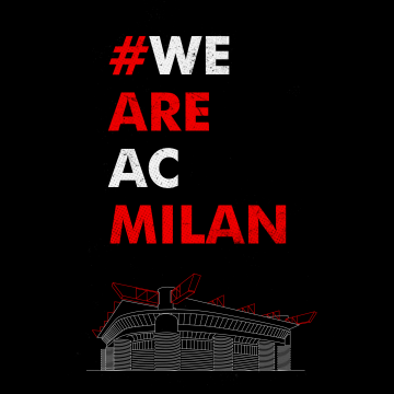 AC Milan, 5K, Football club, Black background, AMOLED