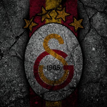 Galatasaray, Dark background, Football club, 5K