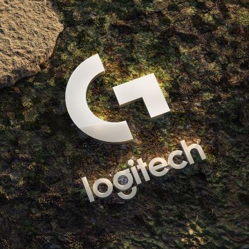 Logitech, 3D logo, Digital Art