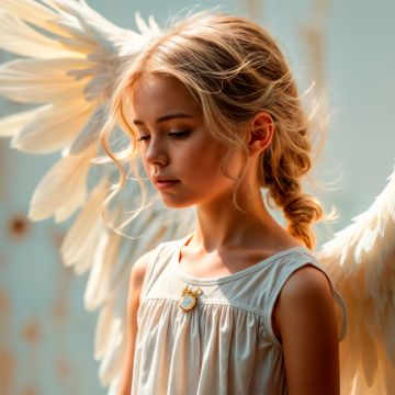 Cute child, Angel wings, AI art, Fairy, Cute Girl