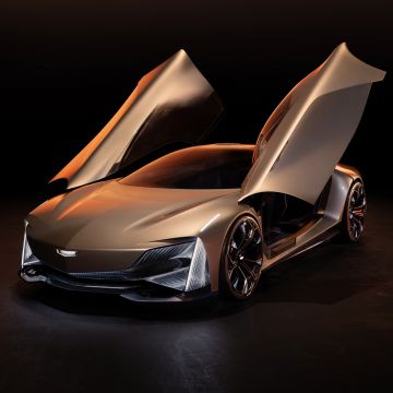 Cadillac Opulent Velocity, Concept cars, 2024, 5K, Futuristic, Dark background