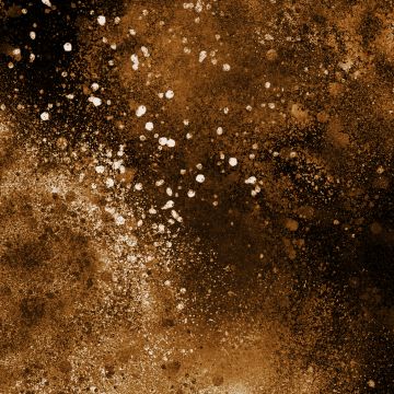 Explosion, Golden yellow, Dust, 5K, Dark theme