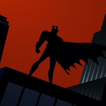 Batman, Animated series, Silhouette, 5K, Gotham