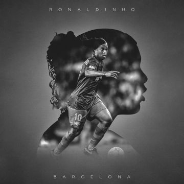 Ronaldinho, Monochrome, Brazilian Football Player, 5K