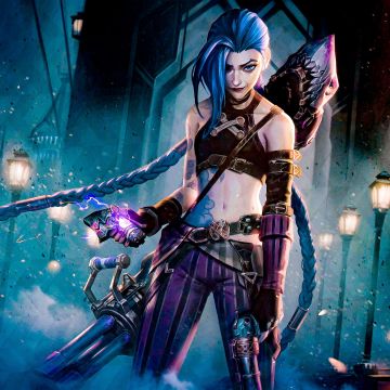 Jinx, Badass, Arcane: League of Legends, Colorful