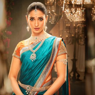 Tamanna Bhatia, Traditional, Indian actress, Bollywood actress, Telugu heroine, Tollywood, Jewellery, Saree