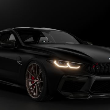 BMW M8 Gran Coupe, Dark aesthetic, Performance car, Dark background