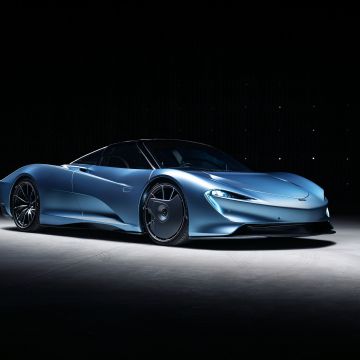 McLaren Speedtail, Dark background, Hybrid sports car