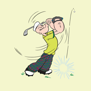 Popeye, 8K, Cartoon, Golf, 5K