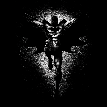 Batman (DC Comics), Dark Knight, Superhero, Artwork, DC Comics, AMOLED, Black background, 5K