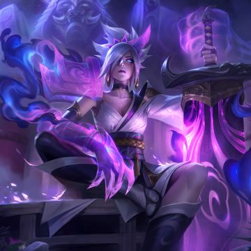 Spirit Blossom Riven, League of Legends, Riven, Purple aesthetic